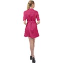 Cute Ghost Print Deep Pink & Colorful Belted Shirt Dress View2