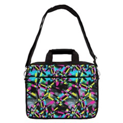 Black & Colorful Abstract Aztect Stars 16  Shoulder Laptop Bag  by CoolDesigns