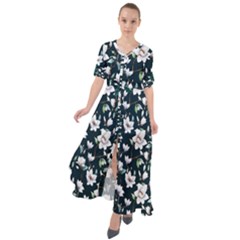 3097 - Dark Lily Waist Tie Boho Maxi Dress by CoolDesigns