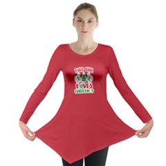 Xmas Red Fingers Long Sleeve Tunic  by CoolDesigns
