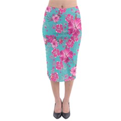 Mint Hawaii 2 Midi Pencil Skirt by CoolDesigns
