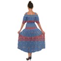 Summer Sky Blue Floral Flowy Shoulder Straps Boho Maxi Dress  View2