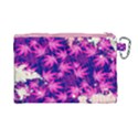 Magenta & Pink Cannabis Marijuana Leaf Canvas Cosmetic Bag  View2