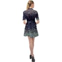 Floral Navy Snowy Belted Shirt Dress View2