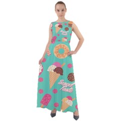 Aqua Sweetie Chiffon Mesh Maxi Dress by CoolDesigns