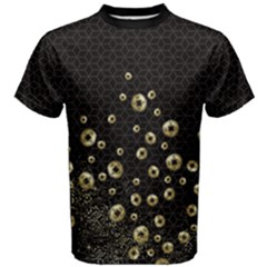 Geometric Lucky Coins Beautiful Black Cotton Tee by CoolDesigns