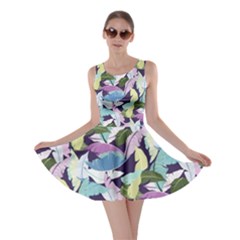 Tropical Hawaii Leaves Purple Skater Dress by CoolDesigns