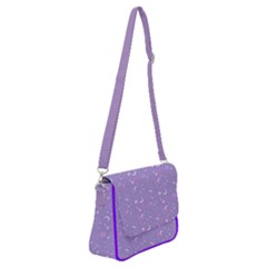 Lavender Fun Night Sky The Moon And Stars Shoulder Bag With Back Zipper by CoolDesigns