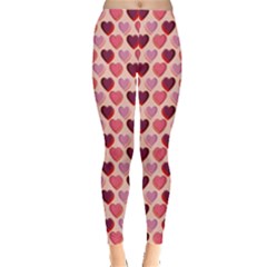 Love Adorable Hearts Light Pink Leggings  by CoolDesigns