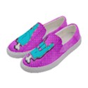 Peace Love Groovy Violet Design Womens Slip Ons View2