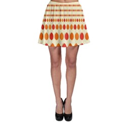 Light Khaki Autumn Leaves X-ray Skater Skirt by CoolDesigns