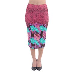 Coral Hawaii Midi Pencil Skirt by CoolDesigns