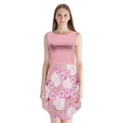 Pink Blossom Japanese Style Cherry Blossom Sleeveless Chiffon Dress   by CoolDesigns