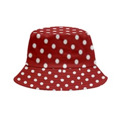 Red Polka Dots Double-side-wear Reversible Bucket Hat by CoolDesigns