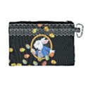 Alice Wonderland Rabbit Black Canvas Cosmetic Bag View2