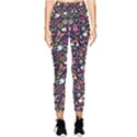 Colorful Peace Love Music Groovy Doodle Stretchy Pocket Leggings  View1