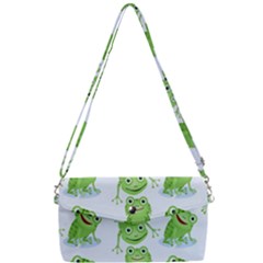 Cute Green Frogs Seamless Pattern Removable Strap Clutch Bag by Bedest