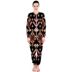 Vector Illustration Of Ukrainian Folk Seamless Pattern Ethnic Ornament Border Element Traditional Onepiece Jumpsuit (ladies) by Bedest