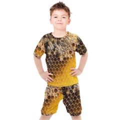 Honeycomb With Bees Kids  T-shirt And Shorts Set by Bedest