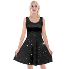 Sky Black Star Night Space Edge Super Dark Universe Reversible Velvet Sleeveless Dress