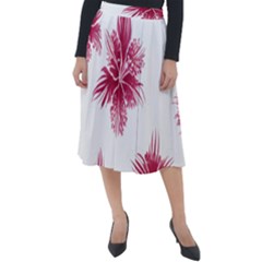 Hawaiian Flowers Classic Velour Midi Skirt  by essentialimage