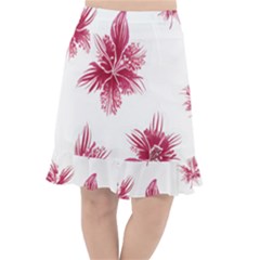 Hawaiian Flowers Fishtail Chiffon Skirt