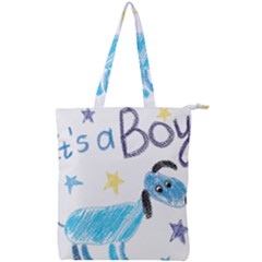 It s A Boy Double Zip Up Tote Bag by morgunovaart