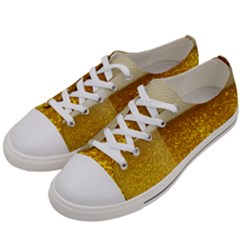 Light Beer Texture Foam Drink In A Glass Men s Low Top Canvas Sneakers by Cemarart