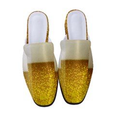 Light Beer Texture Foam Drink In A Glass Women s Classic Backless Heels by Cemarart