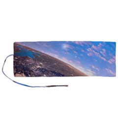 Earth Blue Galaxy Sky Space Roll Up Canvas Pencil Holder (m) by Cemarart