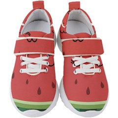 Watermelon Lock Love Kids  Velcro Strap Shoes by Cemarart