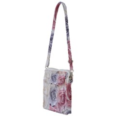 Pastel Rose Flower Blue Pink White Multi Function Travel Bag by Cemarart