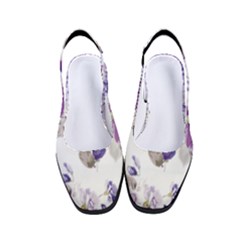 Flower-floral-design-paper-pattern-purple-watercolor-flowers-vector-material-90d2d381fc90ea7e9bf8355 Women s Classic Slingback Heels