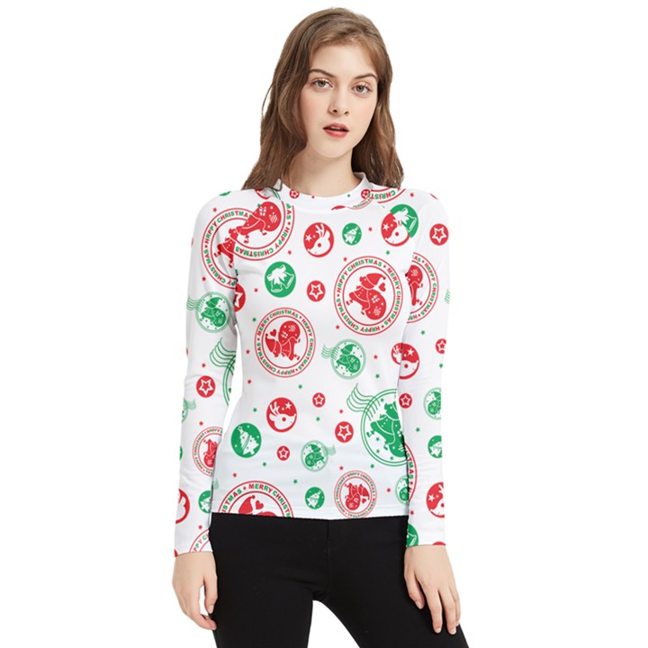 Christmas-texture-mapping-pattern-christmas-pattern-1bb24435f024a2a0b338c323e4cb4c29 Women s Long Sleeve Rash Guard