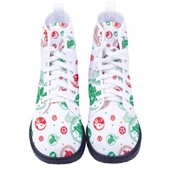 Christmas-texture-mapping-pattern-christmas-pattern-1bb24435f024a2a0b338c323e4cb4c29 Men s High-top Canvas Sneakers by saad11