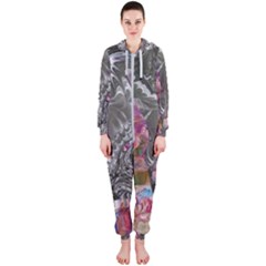 Wing On Abstract Delta Hooded Jumpsuit (ladies) by kaleidomarblingart