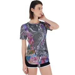 Wing On Abstract Delta Perpetual Short Sleeve T-shirt by kaleidomarblingart