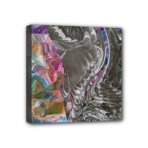 Wing On Abstract Delta Mini Canvas 4  X 4  (stretched) by kaleidomarblingart