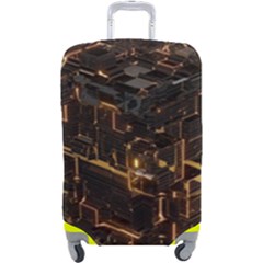 Cube Forma Glow 3d Volume Luggage Cover (large) by Bedest