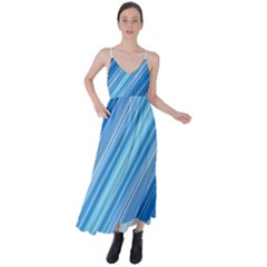 Ambience In Blue Tie Back Maxi Dress