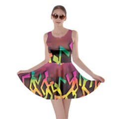 Dancing Colorful Disco Skater Dress by Bajindul