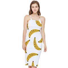 Banana Fruit Yellow Summer Bodycon Cross Back Summer Dress