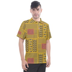 Digital Paper African Tribal Men s Polo T-shirt by HermanTelo