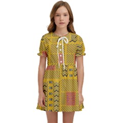 Digital Paper African Tribal Kids  Sweet Collar Dress
