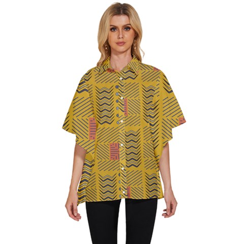 Digital Paper African Tribal Women s Batwing Button Up Shirt by HermanTelo