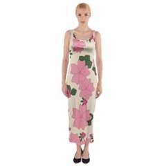 Floral Vintage Flowers Fitted Maxi Dress by Dutashop