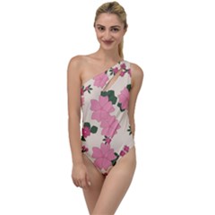 Floral Vintage Flowers To One Side Swimsuit