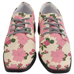 Floral Vintage Flowers Women Heeled Oxford Shoes