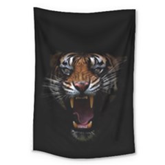 Tiger Angry Nima Face Wild Large Tapestry by Cemarart