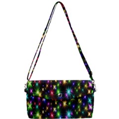 Star Colorful Christmas Abstract Removable Strap Clutch Bag by Cemarart